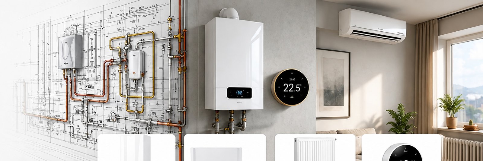 Doğalgaz tesisatı, kombi, klima ve akıllı termostat uygulaması
